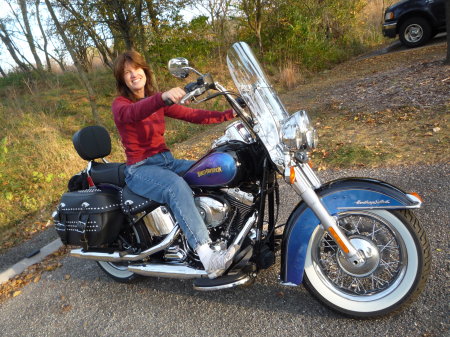 Sherry on my Harley ... Oct 2010