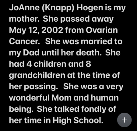 JoAnne Hogen's Classmates profile album