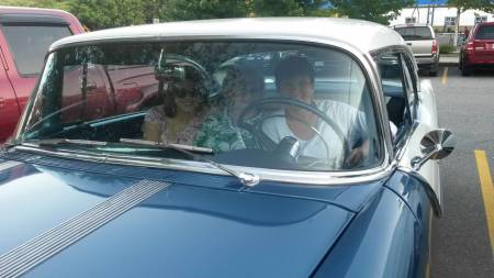 Sandy & her 1955 Pontiac Star Chief