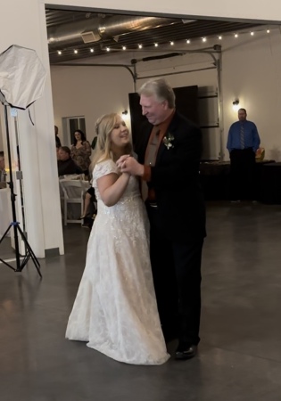 Dancing with my youngest daughter, wedding2024