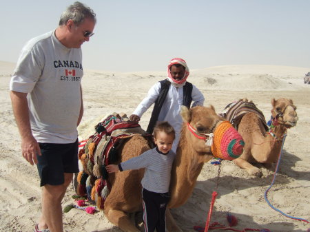 with Murat in the desert in Qatar