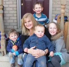 Me and the grandchildren at Easter 2013