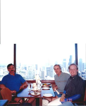 Friends & I having lunch at the Spaceneedle.