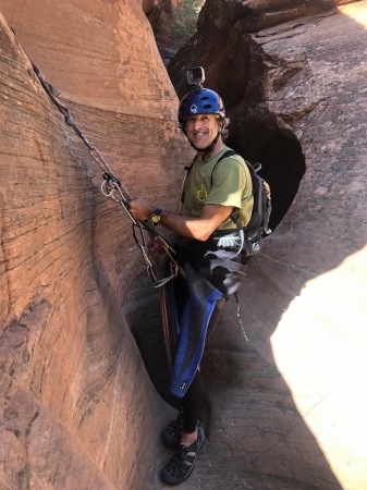 Rappelling into a slot canyon - 2020