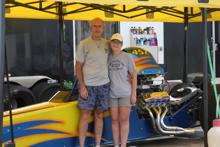 Traci and I at our first drag race