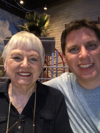 Bev with youngest son Patrick , 2019.