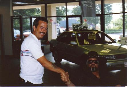 Wolfman Jack and I at Lancaster Buick Nissa 88