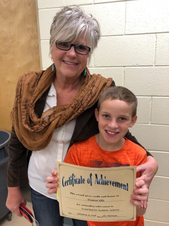 Trenton awards program with his nana.