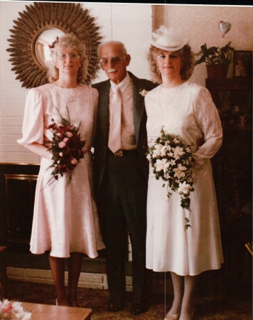 5-7-1988 Carole, My Dad and me my wedding day
