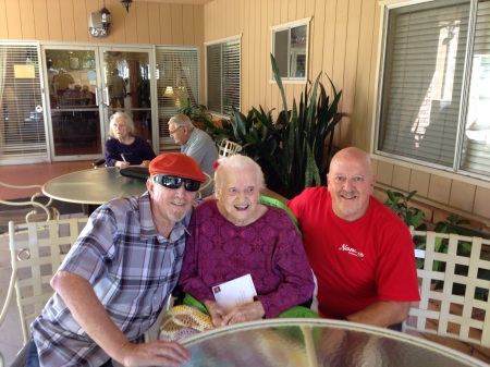 Jim, mom, and brother Jack, 2018