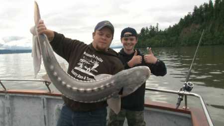 Andrew and the Skipper w/his first Sturgeon