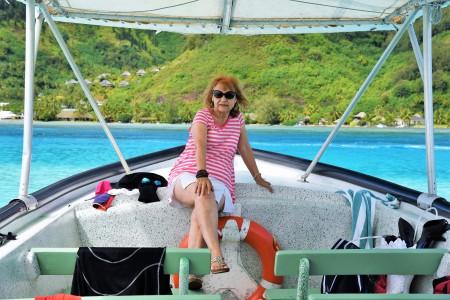 Nellie Burciaga on Moorea  Island