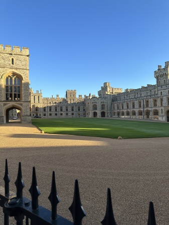 Beautiful morning on castle grounds