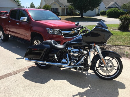 Chevy Colorado, and new Harley Roadglide.