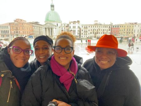 Daugther, sister, daugther, and me in Venice, 