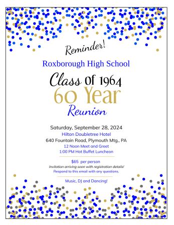 Roxborough High School Reunion