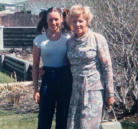 Mum Peggy and I, 1970