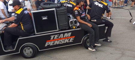 Penske crew vehicle for tools and tires