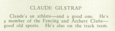 Grandpa Claude's Sr yearbook entry