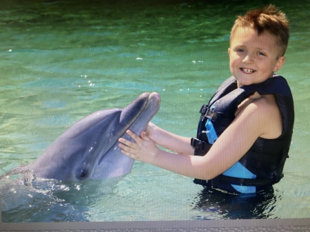 My Grandson & 1 of Flippers relatives!