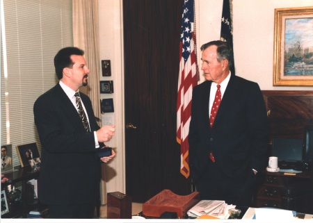 Speaking with President Bush