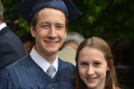 Robert and Elise at Robert's HS graduation