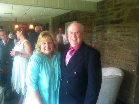 My wife Judy and I at a wedding.