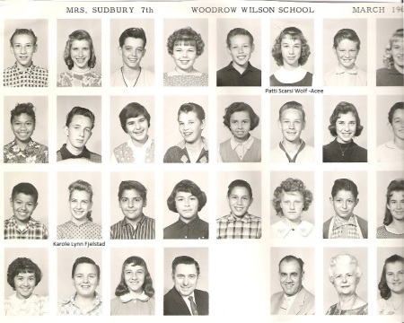 Woodrow WIlson Elem class photo 1961-1968