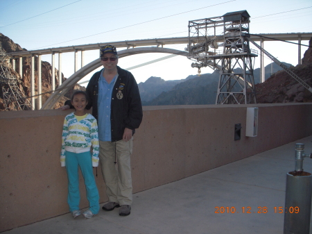 Mia and Poppa at Hoover Dam 