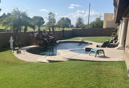 Getting the backyard ready to relax.