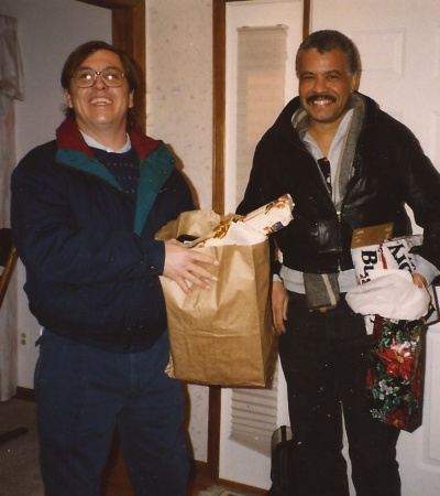 Dr. Jack Nash DDS and myself visiting a friend at Christmas in the 80âs