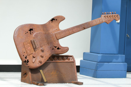 Neil Young tribute guitar sculpture