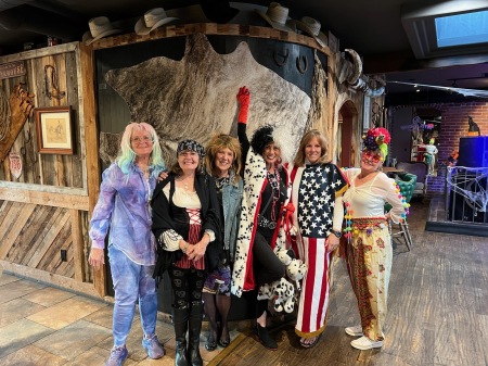 Cruella with friends on Halloween in Prescott!