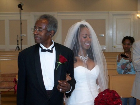 My youngest on her wedding day with proud papa