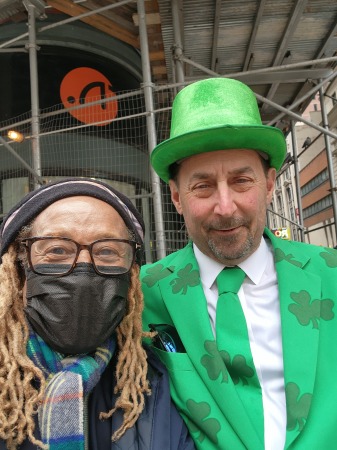 Dr. Cay Alford with St. Patrick's Day Reveler