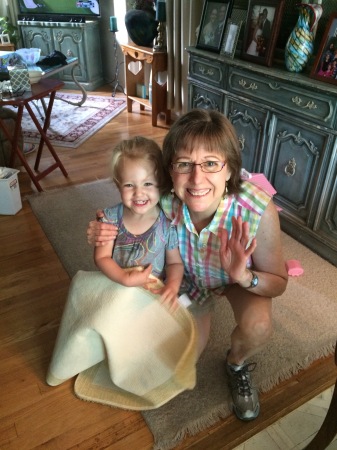 June, 2016: me with my great niece, Claire