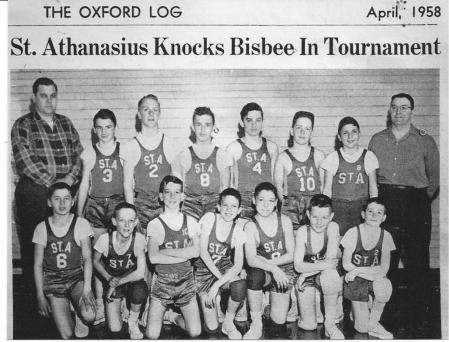 St. Athanasius 1958 Basketball Team