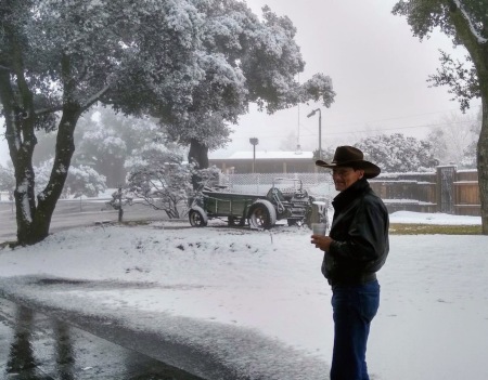Winter Snow at our KOA Ranch RV and Camp site