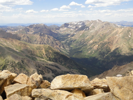 View from atop Mt Elbert 14,333 ft
