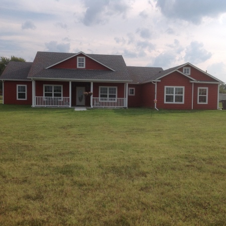 Our red and white farmhouse
