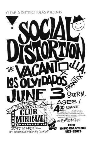 Social Distortion flyer 1983