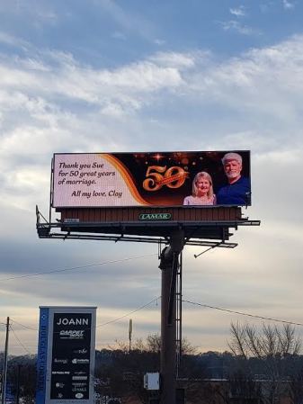 Surprise 50th Anniversary Billboard