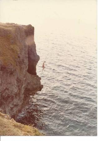 Jumping off Monzomo Cliff's, Okinawa '82-'83