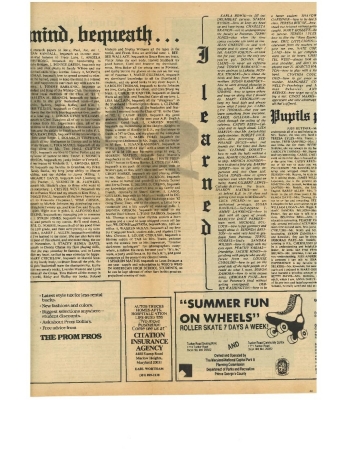 Kevin Christian's album, 1981 Drumbeat Newspaper 