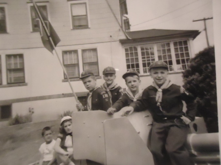 Cub Scouts on a Cannon