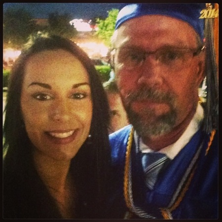 My daughter and I after my graduation ceremony