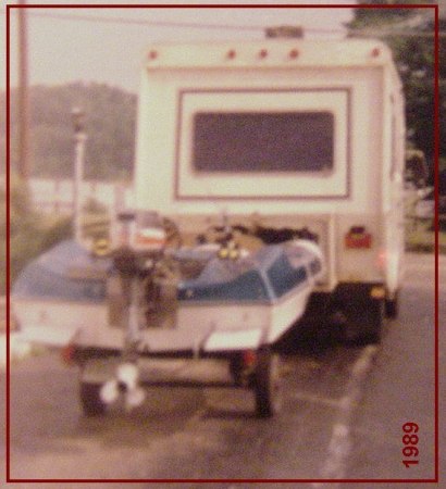 my dodge camper and boat, late 80's