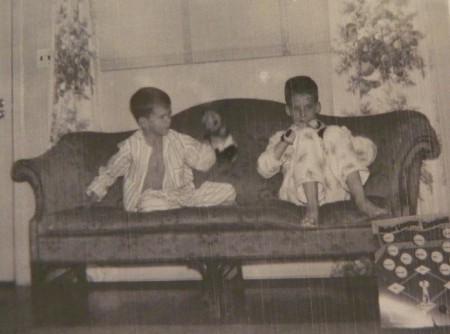 Brother Bill, Hal, & Baby Bear 1954