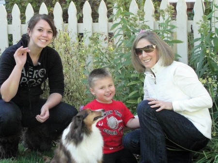 Me, Emma, Caden, and dog, Autum.