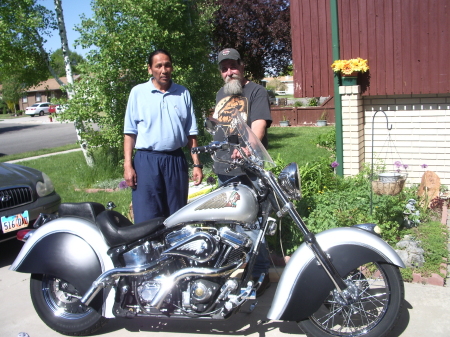 My Indian motorcycle and indian friend